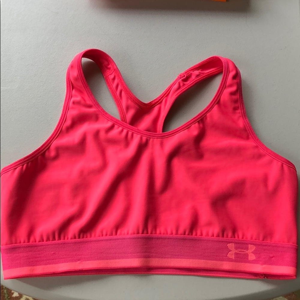 Pink UA sports bra